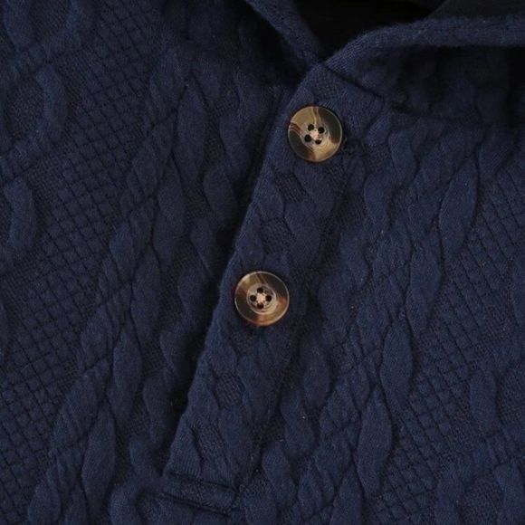 Baby onesie sweat suit hooded bear ears, navy blue - Picture 4 of 5